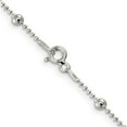 thumbnail image 3 of Sterling Silver 1.15mm Diamond-Cut Fancy Beaded Chain (20 X 1.15) Made In Italy qpe54-20, 3 of 5