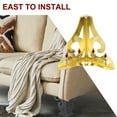 thumbnail image 4 of Uxcell Hollow Out Furniture Legs, Modern Metal Triangle Couch Feet Replacement Gold 4.7 Inch, 4 of 5