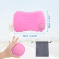 thumbnail image 6 of Unique Bargains Travel Pillow Press to Inflate Neck Pillow Pink 19.29"x12.6", 6 of 7