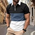 thumbnail image 2 of Button Down Shirts For Men Short Sleeve Summer Casual Mens Color Blocking Short Sleeve Shirts, 2 of 3