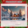 thumbnail image 2 of Snowy Theme Christmas Banner Christmas Tree Decor Winter Display Full Moon Design Mountain View Snowy Backdrop for Christmas Party Winter Holiday Home Decoration, 2 of 9