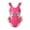 Rose Red, variant on Girls One Piece Cartoon Swimsuit with Colorful Ruffles Design Cute Character Swimwear Size 3-6Y