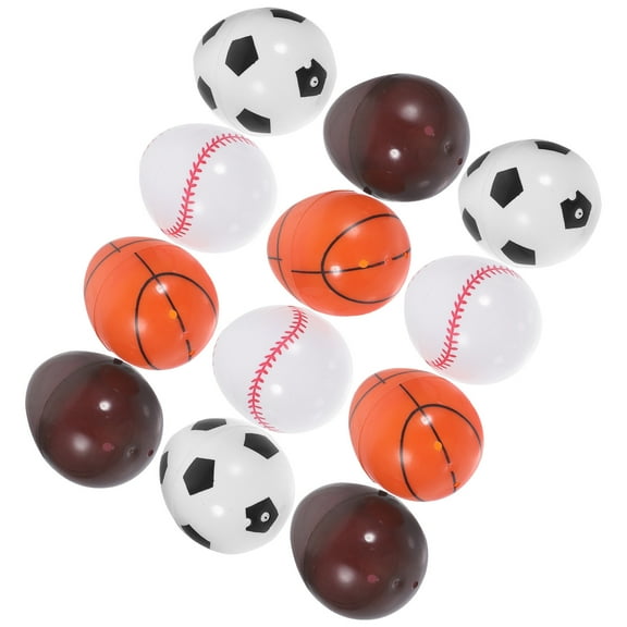 12 Pcs Colorful Easter Egg Fillable Party Decor Ornament Soccer Bag Stuffer Candy Gift Boxes Eggs Plastic