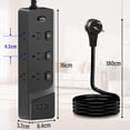 thumbnail image 2 of Multicontacto Regleta Extension Electrica con Protector Supresor de Picos de Voltaje, 1.8 M, Enchufe Plano, 6 Salidas y 4 USB (2 USB-C), Sleek Socket para Hogar y Oficina, 2 of 6