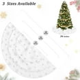 thumbnail image 6 of Vafful Christmas Tree Skirt 36'' White Tree Skirt Xmas Faux Fur Tree Skirts Christmas Decorations for Holiday Tree Ornaments Christmas Party Home Decorations with Sequin Silver Snowflakes, 6 of 6