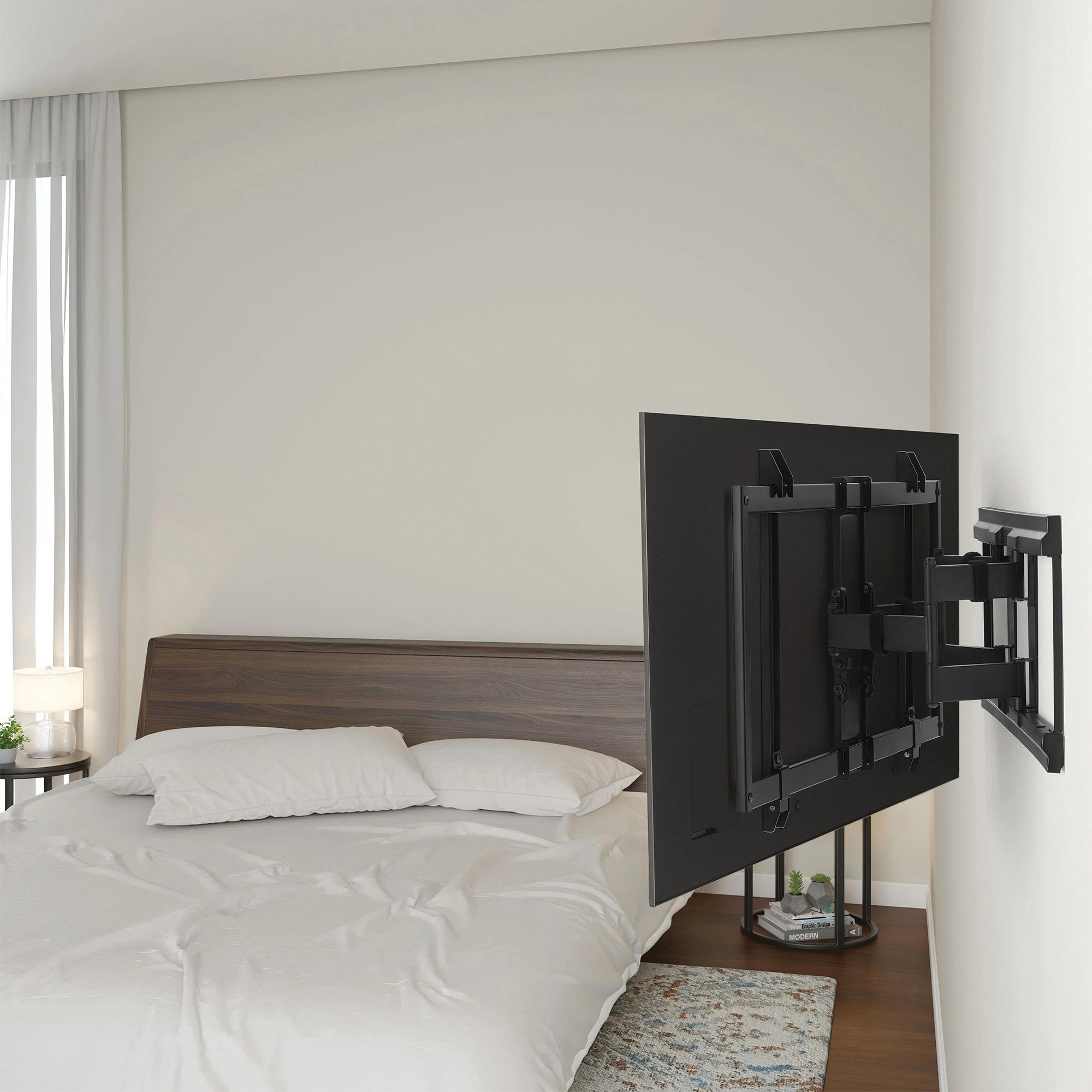onn Ultra-Slim Full Motion TV Wall Mount, 50-86 Inch, 120 lbs photo 7