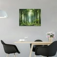 thumbnail image 3 of Forest Wall Decor Green Tree Wall Art Rainforest Canvas Natural Landscape Pictures Plants Wall Decor Canvas Prints Painting Framed Artwork for Living Room Bedroom Bathroom Kitchen 16"x12", 3 of 6