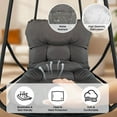 thumbnail image 4 of S-HOME Swing Egg Chair with Stand in Wicker Rattan with Cushion and Pillow for Indoor Outdoor Relaxation and Comfort, 4 of 15