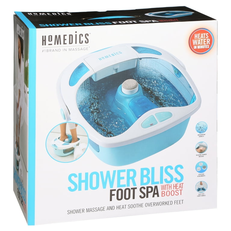 Homedics Shower Bliss Footspa with Massaging Water Jets, 3 Attachments and Toe-Touch Controls, FB-625 Homedics Shower Bliss Footspa with Massaging Water Jets, 3 Attachments and Toe-Touch Controls, FB-625