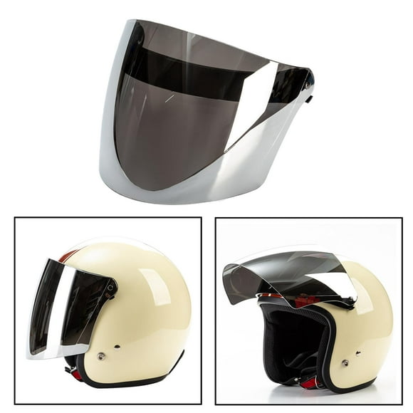 Casco de motocicleta estándar shamjiam Visera de cascos de moto 3 Snap Wind lente