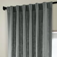 thumbnail image 6 of Pewter Grey Heavy Faux Linen Curtain (1 Panel), Pewter Grey, 50W X 84L, 6 of 6