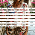 thumbnail image 3 of Helii 250th Anniversary Shirt Women Patriotic Blouse Floral American Flag Lace Trim V Neck Batwing Sleeve Loose Fit Boho Vintage 4th of July Summer Top Colorful,L, 3 of 6