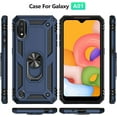 thumbnail image 2 of for Galaxy A01 Case,Samsung A01 Case,with HD Screen Protector,[Military Grade] Ring Car Mount Kickstand Hybrid Hard PC Soft TPU Shockproof Protective Case for Samsung Galaxy A01 (Blue), 2 of 14