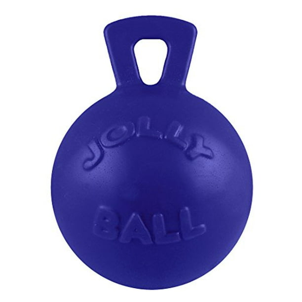 Jolly Pets TugnToss Heavy Duty Dog Toy Ball with Handle, 4.5 Inches