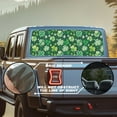 thumbnail image 2 of SEANATIVE St. Patrick's Day Pickup Truck Rear Window Decal See Through Graphic Sticker UV Protection Waterproof Easy Installation Universal Fit Automotive Decals, Green Shamrock Leaf Print, 2 of 7
