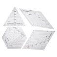 thumbnail image 1 of 4pcs Outil de Patchwork de Couture Polyvalent Modèle de Couture de Conception à la Main, 1 of 7