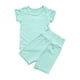 thumbnail image 2 of Odeerbi 6M-7Y Conjunto de Pijama de Verano Para Niños Y Niñas de Punto Elástico Con Camiseta de Manga Corta Y Pantalón Corto de Cintura Alta Conjunto de Pijama de Dos Piezas, 2 of 5