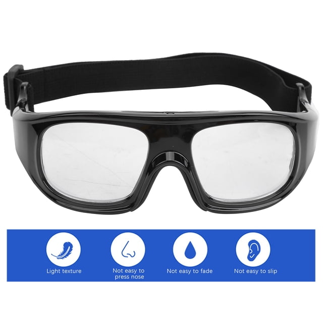 Gafas De Baloncesto Deportivas Para PC Resistentes A Impactos, Gafas Protectoras Extraíbles Montadas En La Cabeza, Color Negro