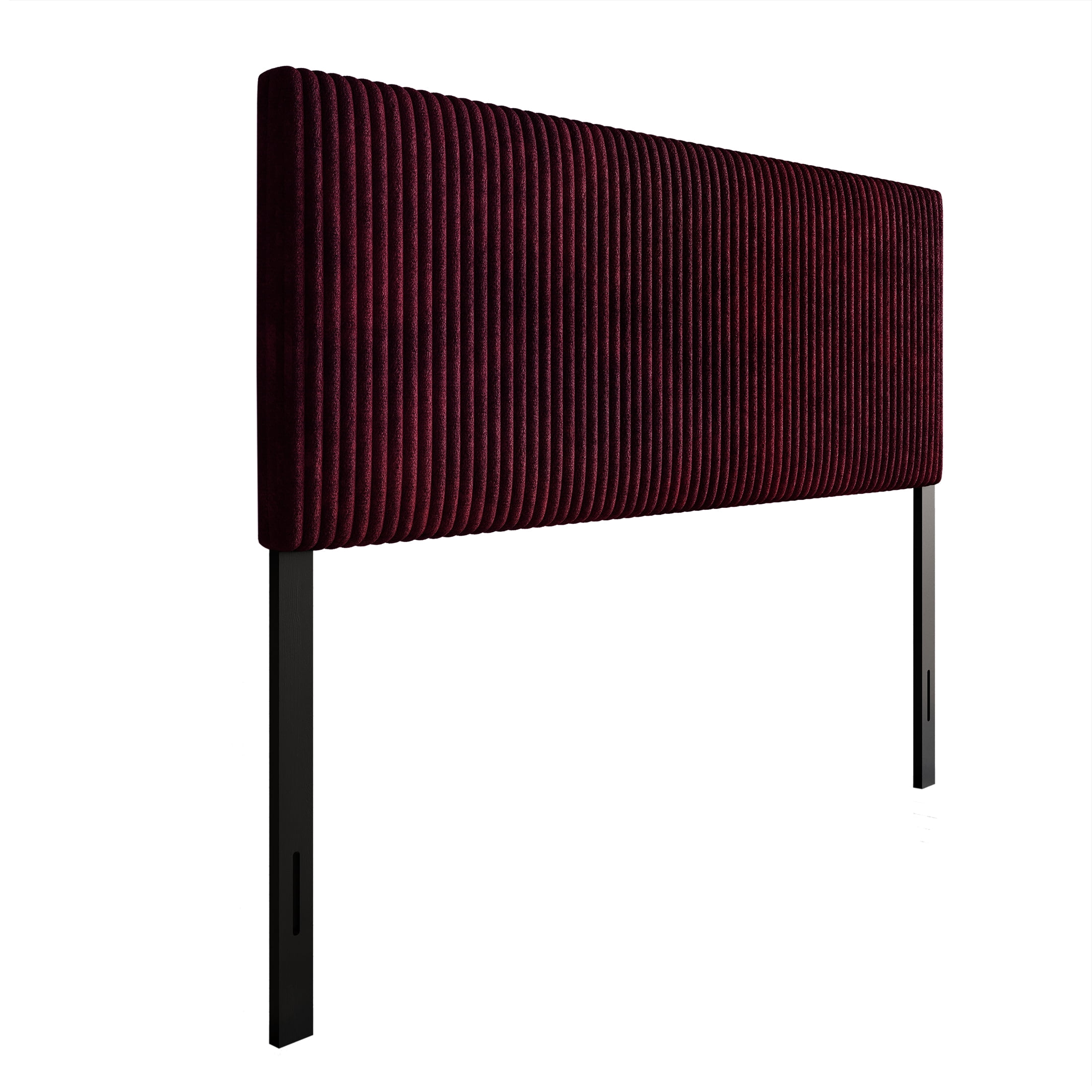 Castle Place Cozy Corduroy Velvet Upholstered Full Headboard, Red