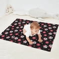 thumbnail image 2 of Black Skull Flower Bow Pattern Blanket,Comfortable Soft Flannel Throw Blanket,All Season,Warm Lightweight Blankets for Sofa Bed Couch Living Room Chair,30"x40", 2 of 4