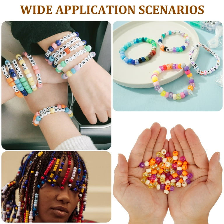 Jetcloudlive 1977Pcs Pony Beads Kit for Bracelet Making 64 Colors 