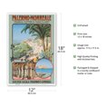thumbnail image 2 of Palermo to Monreale Sicily Southern Italy - by Funicular Electric Tram - Vintage Railroad Travel Poster c.1900 - Master Art Print (Unframed) 12in x 18in, 2 of 4