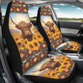 thumbnail image 4 of XYZCANDO Front Seats Protector Highland Cattle 2 Pack Front Car Seat Covers Waterproof Vehicle Van Truck Soft Breathable Car Front Seat Covers, 4 of 10