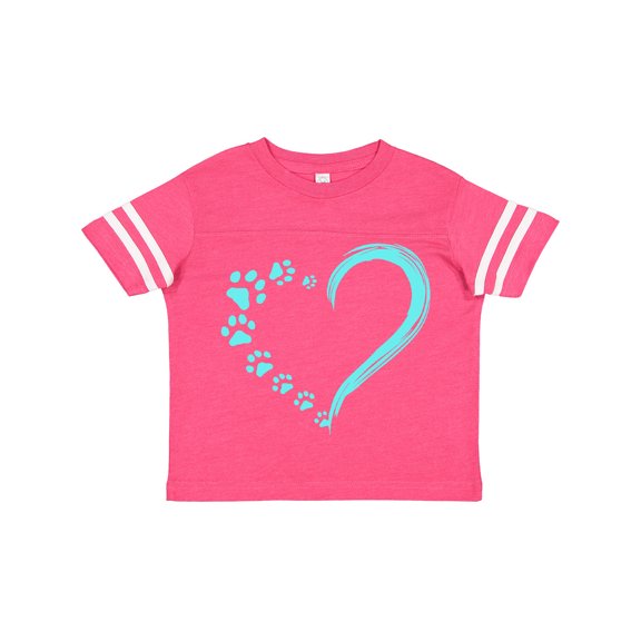 Inktastic Paw Print Heart Boys or Girls Toddler T-Shirt