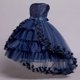 thumbnail image 1 of Vestidos infantiles para niñas, vestido de fiesta de flores de encaje, fiesta de bodas de cumpleaños, banquete de princesa, vestido sin mangas de verano para niños, 5-6T (etiqueta 130) Gao Jinjia LED, 1 of 2