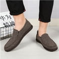 thumbnail image 6 of Mens Canvas Loafers Lightweight Breathable Walking Shoes Comfortable Non-slip Driving Shoes Retro Casual Fashion Gray 9 UK, 6 of 7