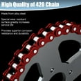 thumbnail image 3 of 420 Chain Mini Bike Chain 90 Links Replacement for Coleman Mini Bike CT200U BT200X CT200U-EX Baja Warrior Massimo MB200 TrailMaster Predator 212 196cc 6.5hp Accessories Parts Chain Adjuster, 3 of 9