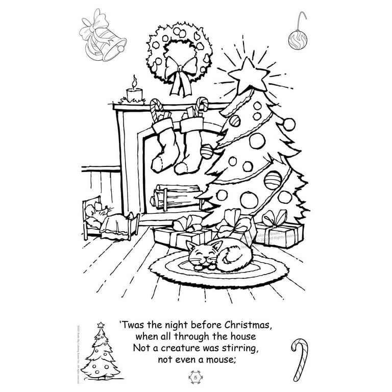 Twas the Night Before Christmas Big Coloring Book 12 x 18 [Book]
