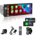 thumbnail image 1 of [Wireless] Alondy Single Din Car Stereo,Compatible with Wireless Apple CarPlay Android Auto,Type-C USB,6.9" Touchscreen,Mirror Link,Backup Camera,Bluetooth Voice Control DSP AM/FM Radio, 1 of 8