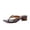 Chocolate, variant on Cushionaire Toots Thong Strap Jelly Sandals for Women with Low Block Heel