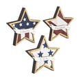 thumbnail image 2 of SHENGXINY 3PCS 4th of July Decorations American Star Table Decor Patriotic Layered Wooden Star Ornaments for Table and Wall Holiday Decoration, 2 of 6