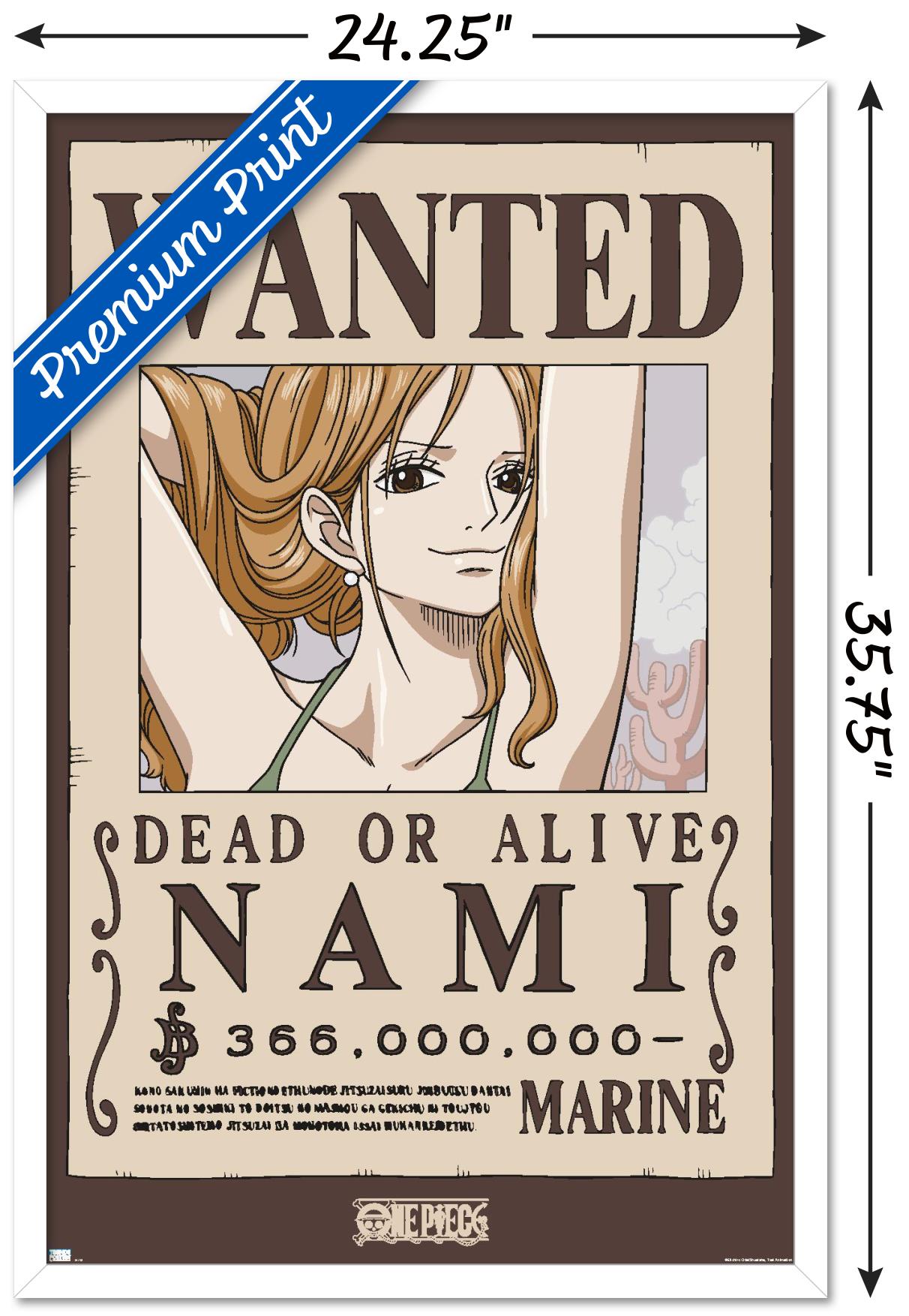 ONE PIECE BODY POSTER ワンピース ナミ ポスター 限定 One Piece - Nami Wanted Poster Wall Poster, 22.375