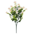 thumbnail image 2 of White Artificial Flowers with Eucalyptus Leaves 1 Bunch Colored Faux for Outdoor Spring Decoration Realistic Suitable for Courtyards Family Gardens Flower Pots by Miyuadkai, 2 of 9