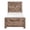 Rustic Brown, variant on Queen size bed, white faux wood | Bedroom aesthetics, 3D printed texture highlight