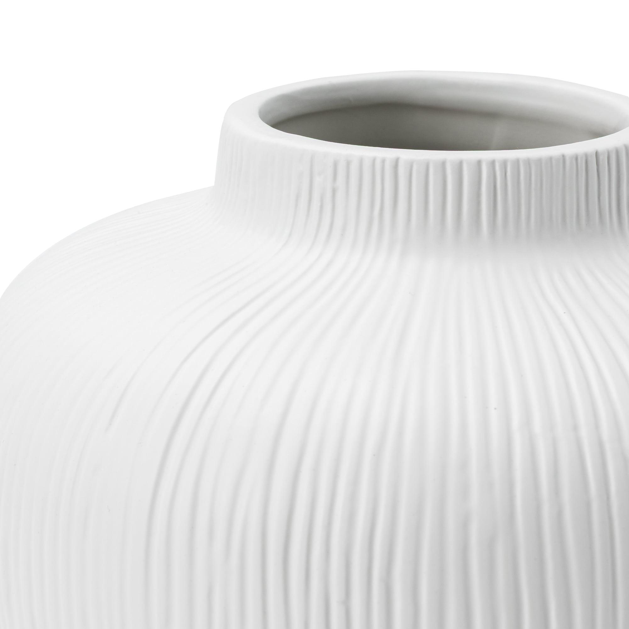 Better Homes & Gardens Soft Curve White Ceramic Decorative Vase, 6"