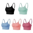 thumbnail image 3 of Crop Camis for Women with Shelf Bra Cropped Camisole Adjustable Spaghetti Straps Yoga Tank Top, 3 of 6