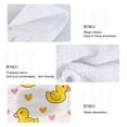 thumbnail image 5 of Little Yellow Duck Love Pattern Hand Towels 2 Pack Quick Dry Velvet Soft with Velcro Kitchen Bath 14x18in, 5 of 7