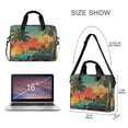 thumbnail image 3 of 16" Laptop Briefcase, Detachable Anti-Slip Shoulder Strap, Multi-Compartment Work Travel Bag Blue Vintage Cabriolet, 3 of 8