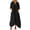 Black, variant on Womens Cotton Linen Maxi Dresses Casual 3/4 Sleeve V Neck Loose Long Kaftan Dress with Pockets Summer Flowy Sundress (S, Mint Green)