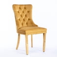 thumbnail image 3 of Collection Modern, High-end Tufted Solid Wood Contemporary Velvet Upholstered Dining Chair with Golden Stainless Steel Plating Legs,Nailhead Trim,Set of 2,Gold, 3 of 9