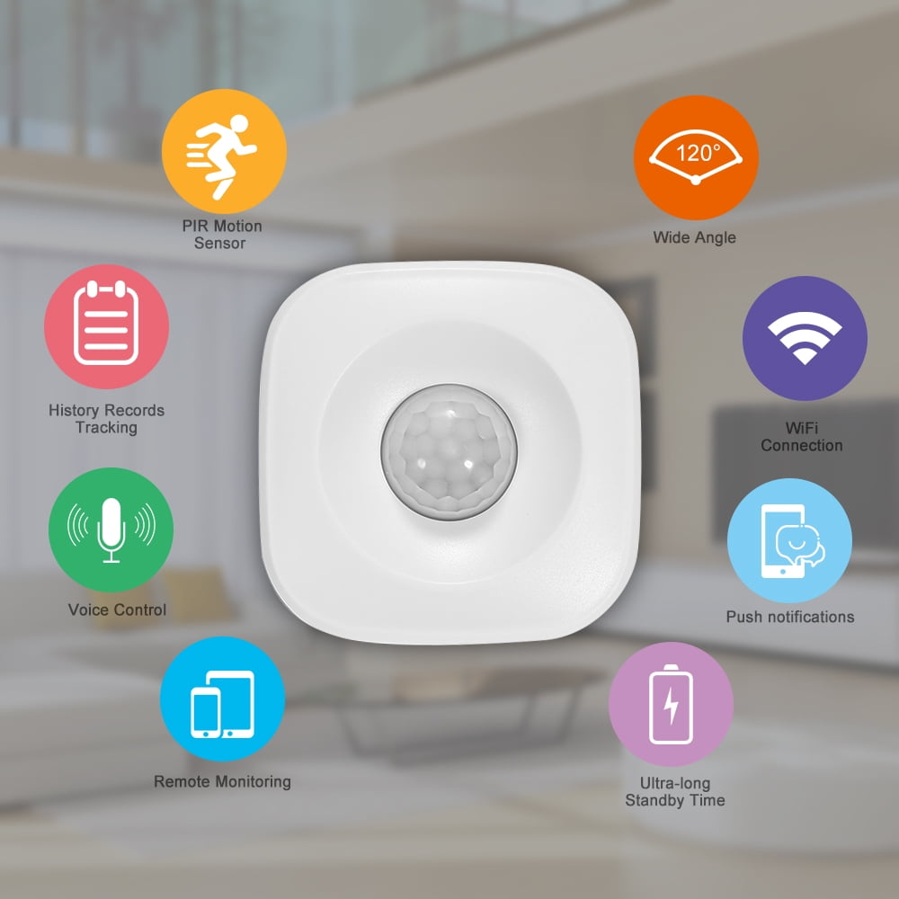 Baoblaze Wireless WiFi Motion Movement PIR Sensor Detector for TUYA Alexa Assistant Smart Life APP Home Security Burglar Alarm Smart Home