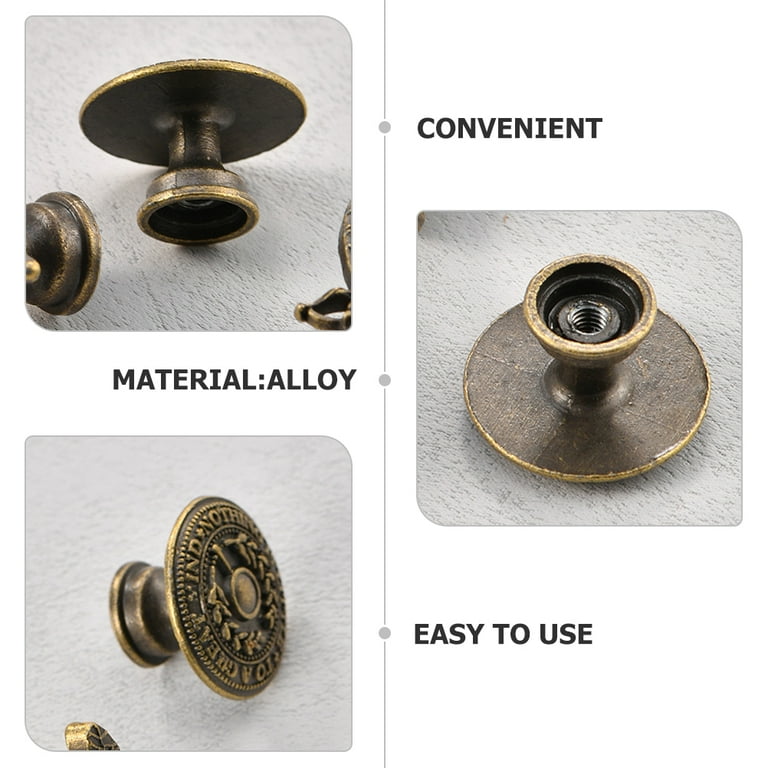 metal knobs for dresser Numhew 6-Pack 1 in. x 1 in. Solid Brass Gold Cabinet Knobs, Drawer Knobs, Cabinet Pulls, Dresser Handles Knobs A1B9D5M4
