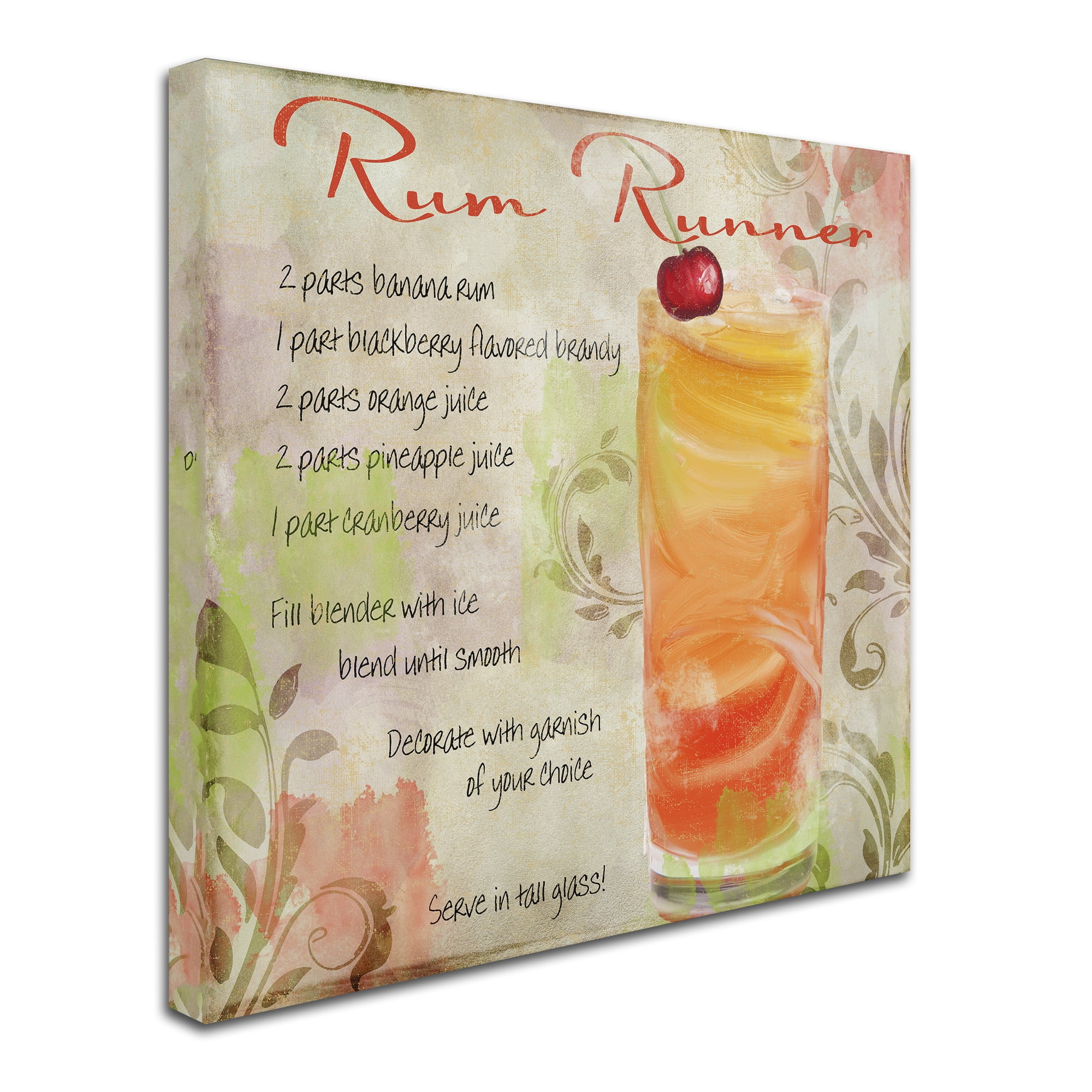 Trademark Fine Art "Cocktail Quartet III" Canvas Art by Color Bakery