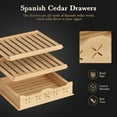 thumbnail image 2 of XUTUMM 65L Electric Cigar Humidor,500 Counts Large Capacity,Intelligent Temperature & Humidity Control & Spanish Cedar Wood, 2 of 7