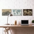 thumbnail image 2 of The Stupell Home Decor Collection Black Tan and Blue Distressed Bicycle Silhouette Stretched Canvas Wall Art, 16 x 1.5 x 20, 2 of 6