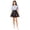 Z-Black373, variant on SonxaHe Outfit Set for Big Girl Formal Short Sleeve Ruffles Shirt Skirt Children Spring Summer School Cozy Outfits Black,Size 9-10 Y